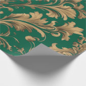 Elegante gouden  Damask Cadeaupapier (Hoek)