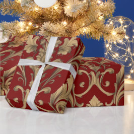 Elegante gouden  Damask Cadeaupapier