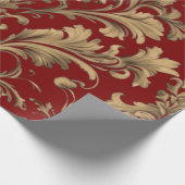 Elegante gouden Damask Cadeaupapier (Hoek)