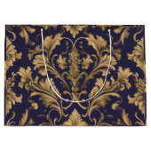 Elegante gouden  Damask Gift Bag Groot Cadeauzakje (Voorkant)