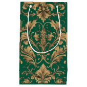 Elegante gouden  Damask Gift Bag Klein Cadeauzakje (Voorkant)