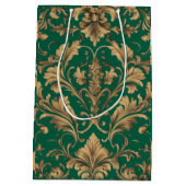 Elegante gouden  Damask Medium Cadeauzakje (Achterkant)