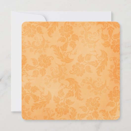 Elegante gouden Damask Style verjaardagsfeestje Kaart (Achterkant)