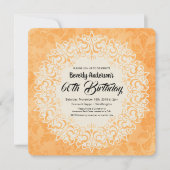 Elegante gouden Damask Style verjaardagsfeestje Kaart (Voorkant)