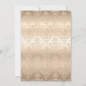 Elegante gouden damast 40ste huwelijksverjaardag f kaart (Achterkant)