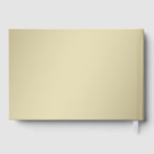 Elegante gouden damast bruiloft gastenboek (Achterkant)