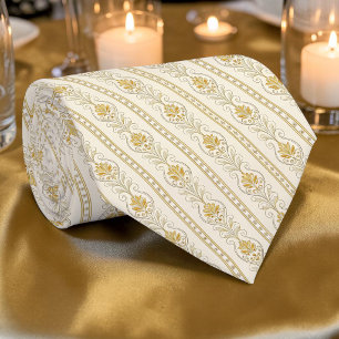 Elegante Gouden Damast Gepersonaliseerde Das