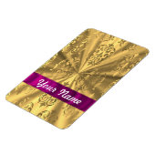Elegante gouden damast magneet (Linkerzijde)