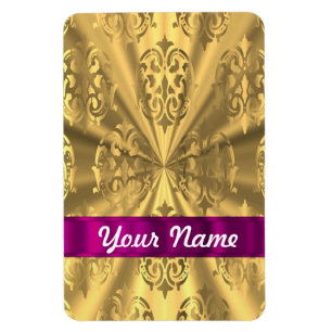 Elegante gouden damast magneet