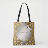 Elegante gouden decoratieve bloem tas (Voorkant)