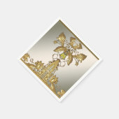 Elegante gouden decoratieve bloemen servetten (Hoek)