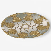 Elegante gouden decoratieve bloemenpapier Bord (Gekanteld)