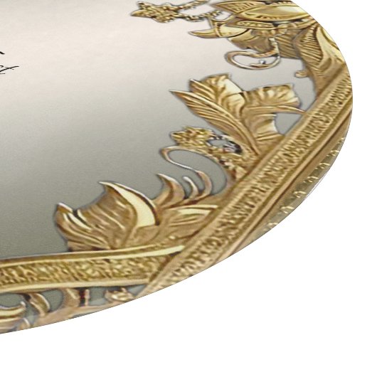 Elegante gouden decoratieve bloemensnijplank snijplank (Hoek)