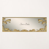 Elegante gouden decoratieve bloemenyoga mat (Voorkant (horizontaal))