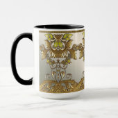 Elegante gouden decoratieve bloemige Mok (Links)