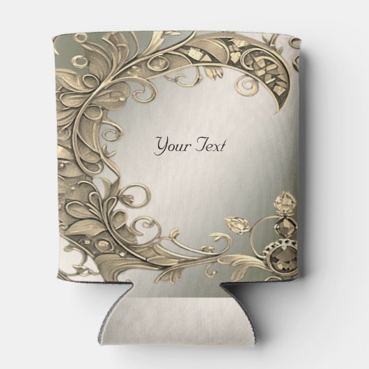 Elegante gouden decoratieve bruiloft gunst Koelbox Blikjeskoeler (Achterkant)