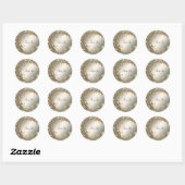 Elegante gouden decoratieve zegel bruiloft Sticker (Vel)