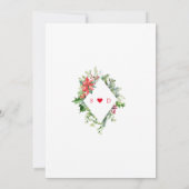 Elegante gouden dennen bessen kerst bruiloft kaart (Achterkant)