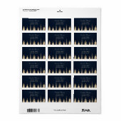 Elegante Gouden Dennenhouten Kerst Etiket (Full Sheet)