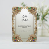 Elegante gouden  detailbehuizing Kaart (Staand voorkant)