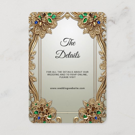 Elegante gouden  detailbehuizing Kaart (Voorkant)