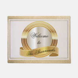 Elegante gouden deurmat
