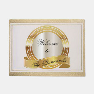 Elegante gouden deurmat
