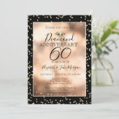 Elegante gouden diamanten,Confetti Huwelijk Jubile Kaart (Staand voorkant)