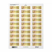 Elegante gouden diamanten hoge hakken etiket (Full Sheet)