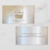 Elegante gouden diamanten schoonmaakmiddelen visitekaartje (Voorkant / Achterkant)