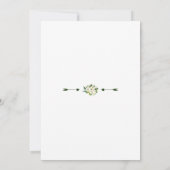 Elegante gouden diamanten witte groene bloemige br kaart (Achterkant)