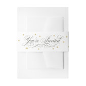 Elegante gouden dot buikband uitnodigingen wikkel (Voorkant Voorbeeld)