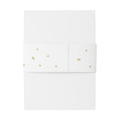 Elegante gouden dot buikband uitnodigingen wikkel (Achterkant Voorbeeld)