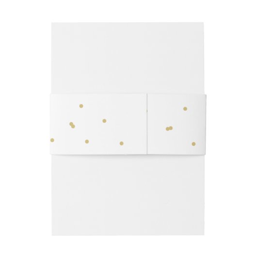 Elegante gouden dot buikband uitnodigingen wikkel (Achterkant Voorbeeld)