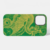 Elegante Gouden Draak Monogram Hoesje Case-Mate iP iPhone Hoesje (Achterkant horizontaal)