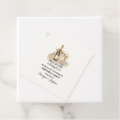 Elegante gouden dubbele viering gezamenlijke verja bedankjes labels (In situ)