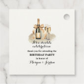 Elegante gouden dubbele viering gezamenlijke verja bedankjes labels (Achterkant)