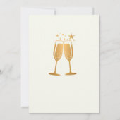 Elegante gouden dubbele viering gezamenlijke verja kaart (Achterkant)