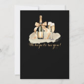 Elegante gouden dubbele viering gezamenlijke verja kaart (Achterkant)