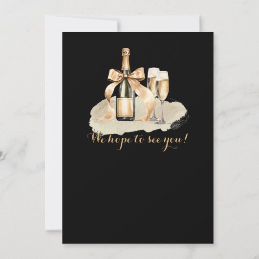 Elegante gouden dubbele viering gezamenlijke verja kaart (Achterkant)