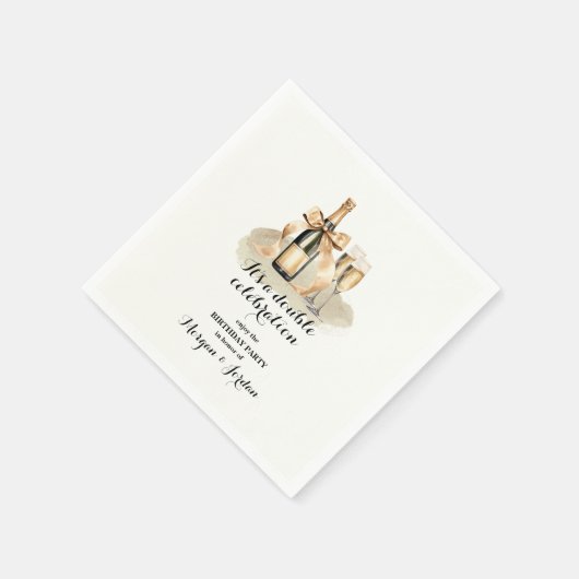 Elegante gouden dubbele viering gezamenlijke verja servet (Hoek)