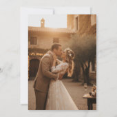 Elegante Gouden Duif Save The Date Kaart (Achterkant)
