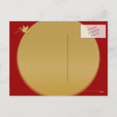 Elegante gouden duif vredesvakantie feestdagenkaart (Achterkant)