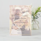 Elegante Gouden Eenvoudig Minimaal Script Huwelijk Kaart (Staand voorkant)