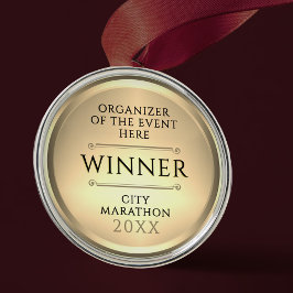 Elegante Gouden Eerste Plaats Winnaar Gala Award M Metalen Ornament