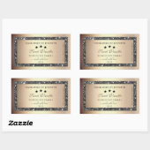 Elegante gouden effect zilveren glitter producteti rechthoekige sticker (Vel)