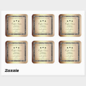 Elegante gouden effect zilveren glitter producteti vierkante sticker (Vel)