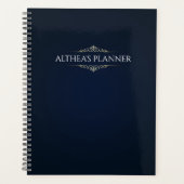 Elegante Gouden en Blauwe 2024 Agenda | Planner (Voorkant)