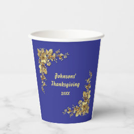 Elegante gouden en Bourgondische Thanksgiving Papieren Bekers