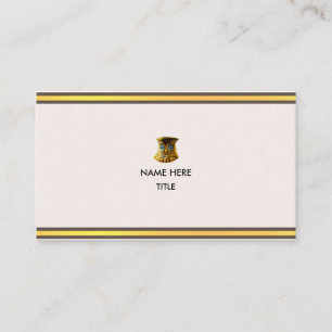 Elegante gouden en bruine beige strepen visitekaartje